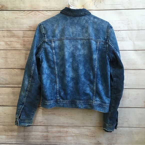 AMERICAN EAGLE JEAN JACKET‎ WITH PLAID FLANNEL LINING - Picture 10 of 11